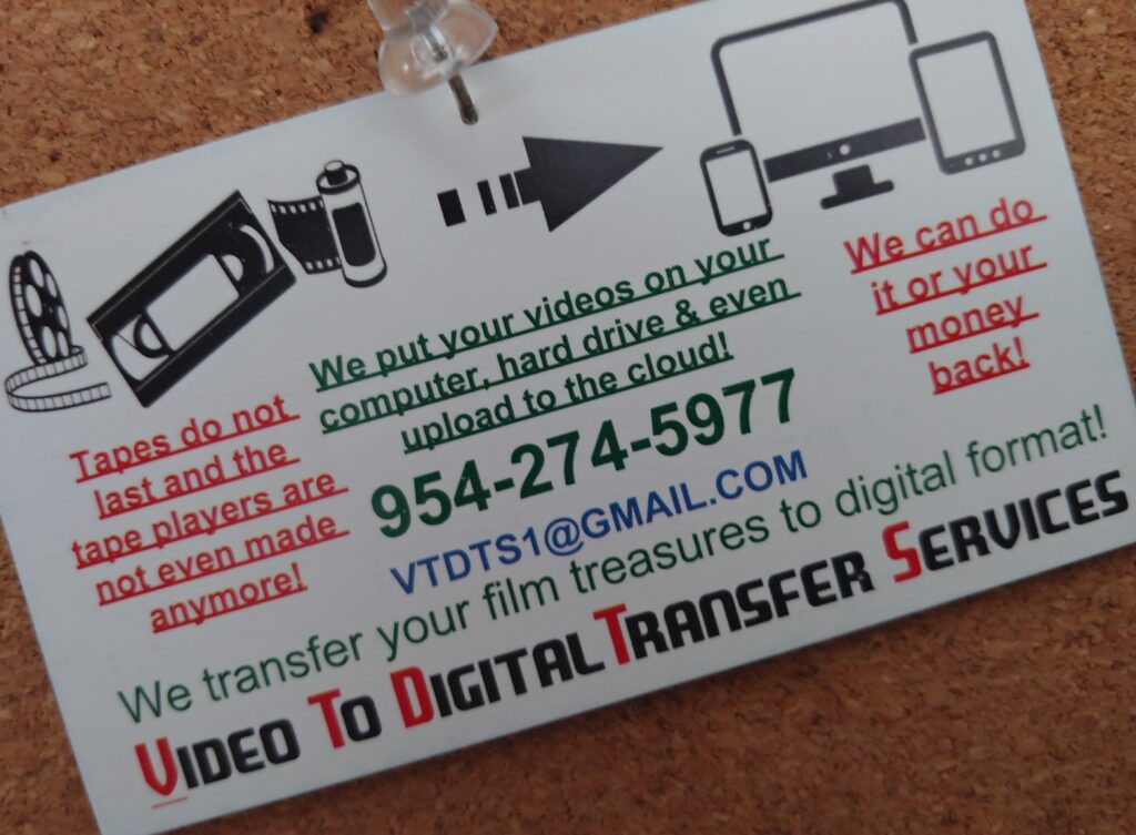 We can transfer your video, tapes, film, photo, slide and more to hard drive as well as cloud with discounts for large orders.